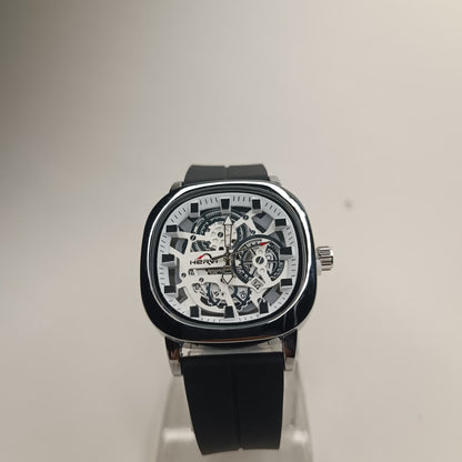 silicone strap watch with magnetic master lock